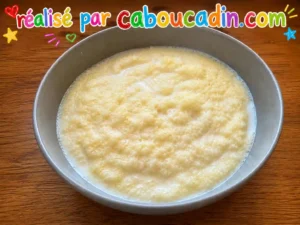 Semoule fine au lait et à la compote pour bébé recette-semoule-fine-au-lait