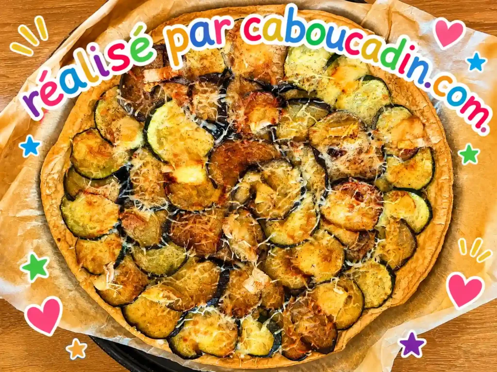 Recette de la tarte aux aubergines, courgettes et chèvre recette tarte aubergines courgettes chevre