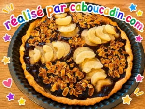 recette-tarte-poires-ganache-chocolat-amandes-grillees