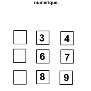 Fiche maternelle : Ajouter le premier chiffre de la suite numérique