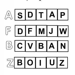 Fiche maternelle : reconnaître et colorier la bonne lettre Fiche maternelle : reconnaître et colorier la bonne lettre