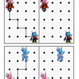 Fiche maternelle : reproduire un chemin en suivant un modèle