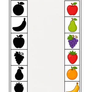 Fiche maternelle : relier chaque fruit à son ombre