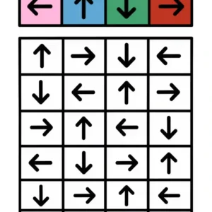 Fiche maternelle : reconnaître les flèches et respecter un code couleur Fiche maternelle : reconnaître les flèches et respecter un code couleur