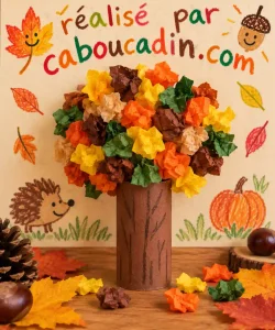Fabriquer un arbre d’automne avec un rouleau en carton et du papier de soie arbre-automne-rouleau-en-carton-et-feuilles-de-soie en couleurs