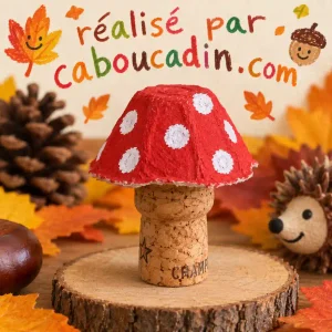 Fabriquer un petit champignon d’automne avec un bouchon en liège et une boîte à œufs champignon-avec-bouchon-liege-boite-oeufs-carton