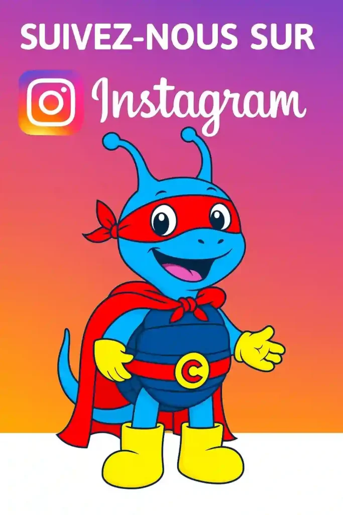 Suivez Caboucadin sur Instagram pour des idées de bricolages, coloriages et activités créatives pour enfants