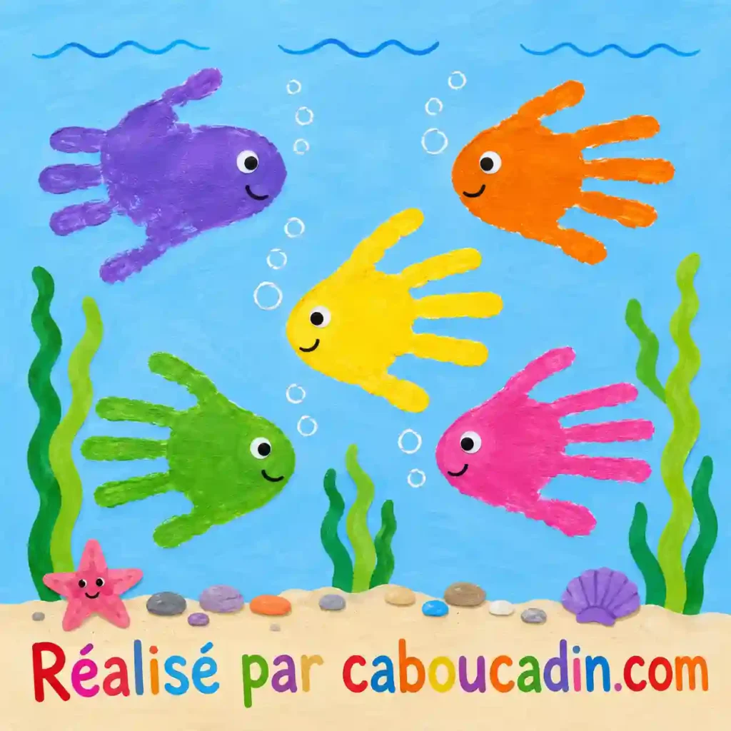 poissons avec empreints de mains 1